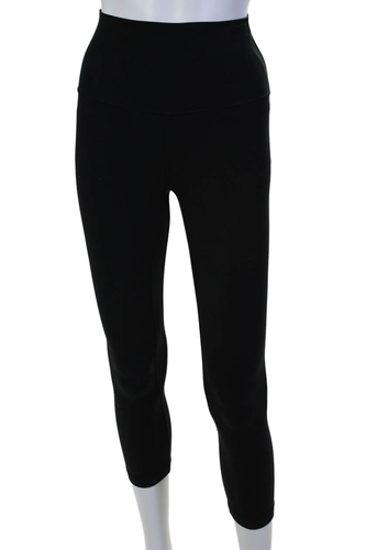 Leggings cortos deportivos ajustados de cintura alta negros talla 0 Lululemon para mujer