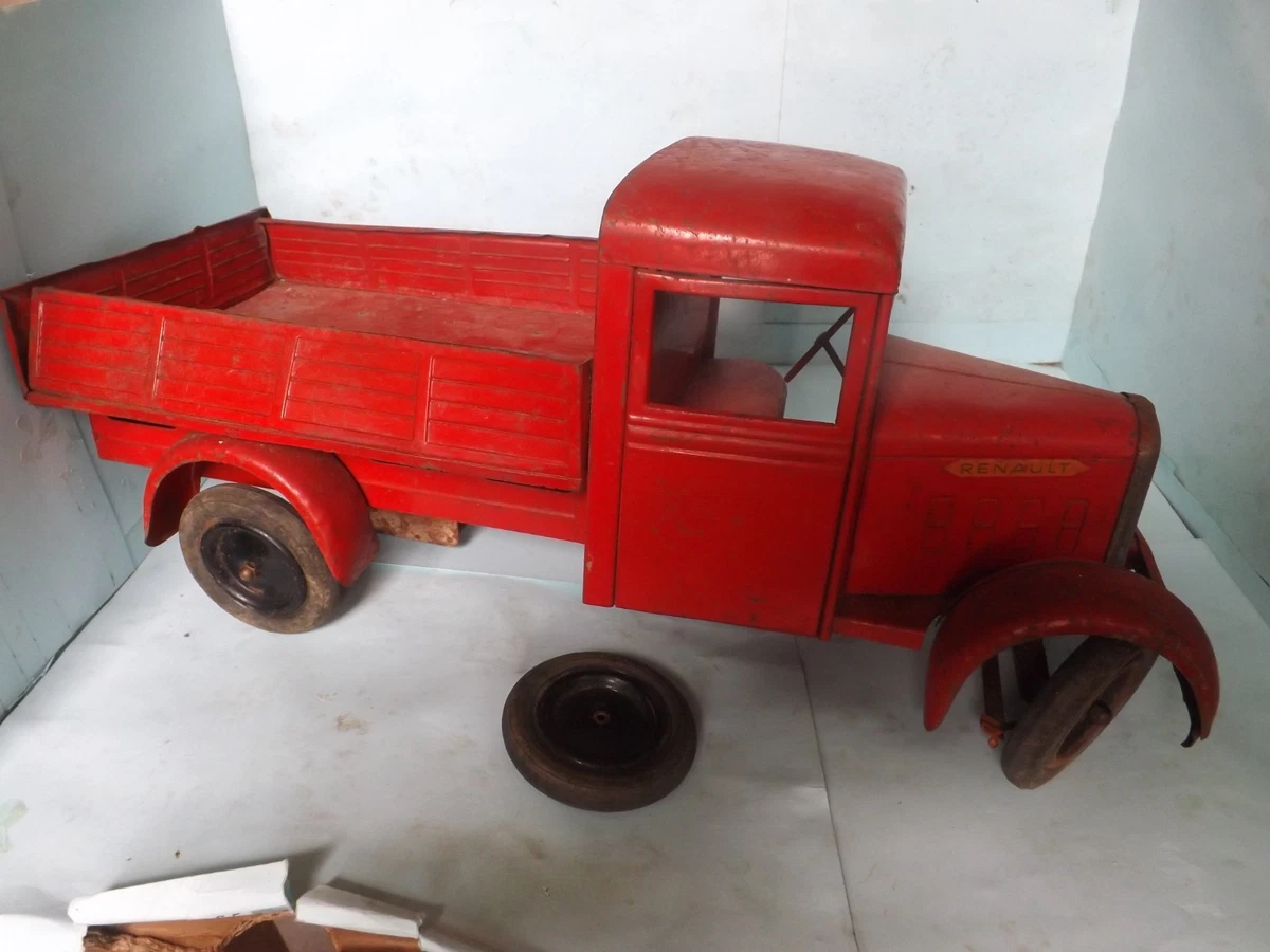 jouet ancien tôle Camion Renault Cij À Restaurer Vintage
