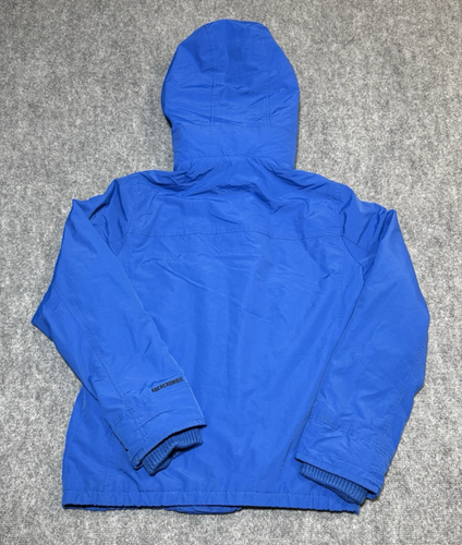 Abrigo de Lluvia Abercrombie & Fitch Azul Sólido Chaqueta con Capucha Cremallera Completa L Forrado de Vellón - Imagen 19 de 23