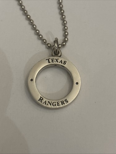 Vintage Texas Rangers Necklace Pendant w Dog ID Chain. - Picture 5 of 9