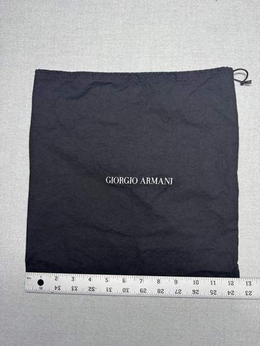 Giorgio Armani Sacchetto antipolvere con coulisse in tessuto nero 13x12" - Foto 5 di 6