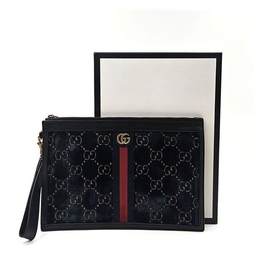 Gucci Ophidia GG Velvet Clutch 575371 60693625 - Picture 8 of 8