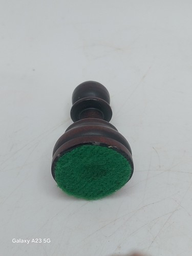 2 Wooden Felt Bottom Replacement Chess Piece Pawns Walnut Color 1 1/2" - Picture 2 of 2