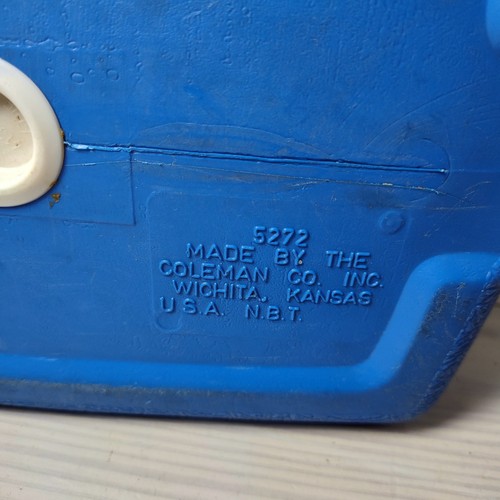 VTG Coleman Lil' Oscar #5272 Blue Personal Mini Cooler Ice Chest Lunch Box - Picture 10 of 12