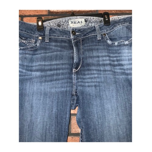 Ariat Womens Plush Denim Distressed Bootcut Jeans Size 20WR - Picture 2 of 5