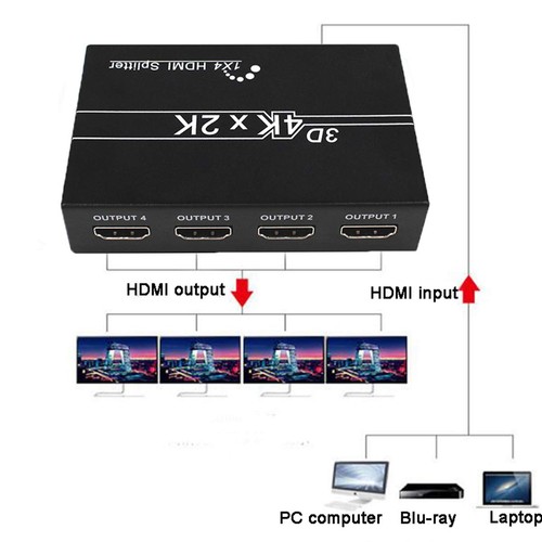 Ultra HD 4K HDMI Splitter 1X4 Port 3D UHD 1080p 4K*2K Video HDMI Switch Switc... - Picture 6 of 6