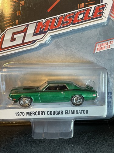 Chase Greenlight Muscle 1970 Mercury Cougar Eliminator MÁQUINA VERDE - Imagen 2 de 3
