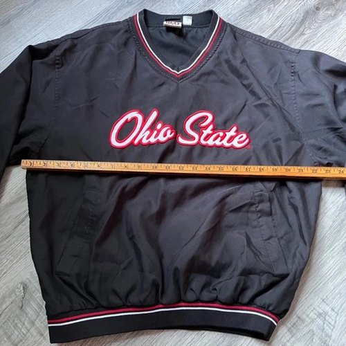 Red Oak Ohio State Herren Schwarz Pullover V-Ausschnitt Medium M Buckeyes Windbreaker - Bild 6 von 7