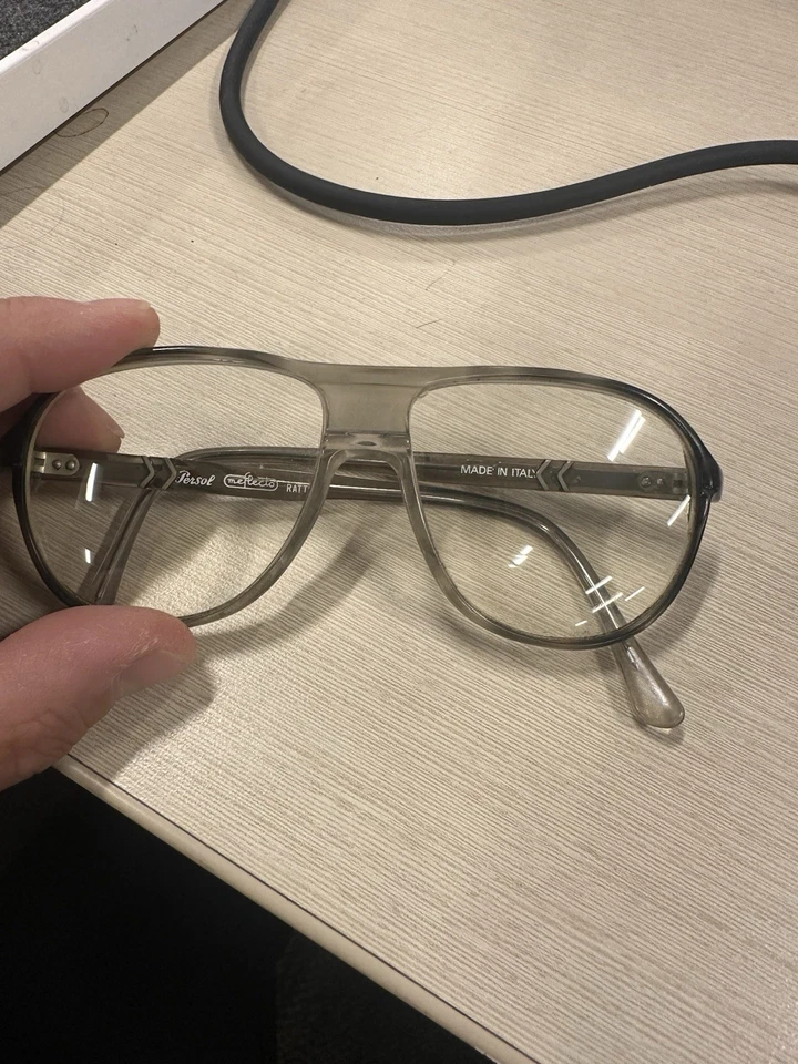 Gafas de sol vintage Persol Ratti años 60 Italia Meflecto cuadradas transparentes Foto 3 de 4