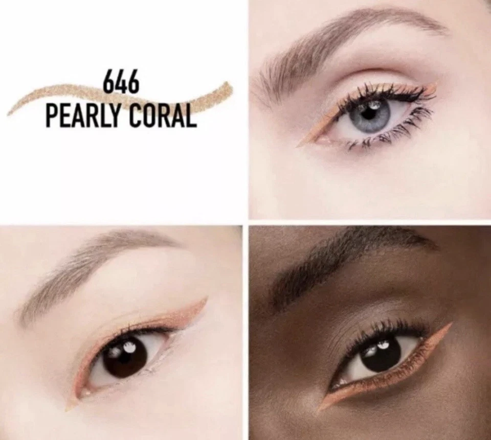 Dior Diorshow Stylo Waterproof 24H Wear Eyeliner 646 Pearly Coral+ Dior Pouch - Image 3 of 4