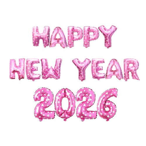 Happy New Year Foil Banner Bunting Latex Balloons Self Inflating Party Decor Uk - Picture 29 of 39