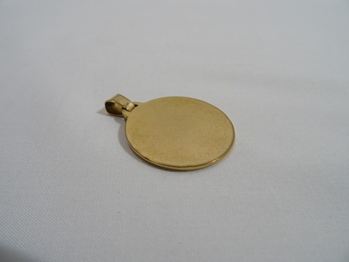 ALTE RELIGIÖSE MEDAILLE ANHÄNGER JUNGFRAU MARIA BRONZE VERGOLDET CHRISTENTUM - Bild 7 von 9