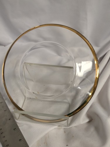 Placa de vidrio de 8 pulgadas con borde dorado - Imagen 4 de 4