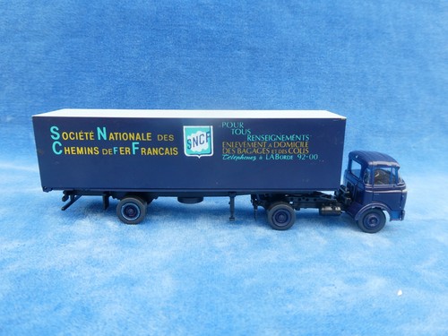 RARE TOP ! ROSKOPF 1.87 HO - SEMI-REMORQUE BERLIET GAK SNCF PAM PAM N° 735 - Picture 5 of 14