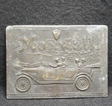 WJ01166 VINTAGE 1970s ***MAXWELL MOTOR COMPANY*** AUTO ADVERTISEMENT BELT BUCKLE