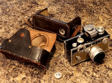 Argus C3 Matchmatic Rangefinder 35mm Camera Coated Cintar 50mm Lens Leather Case