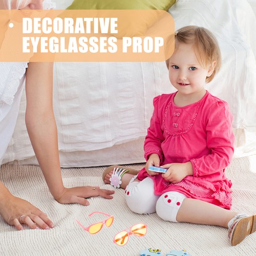16 Pcs Children's Sunglasses Toys Miniature Props Small Lovely Eyeglasses - Imagen 4 de 12