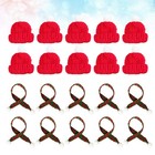 20 Pcs Mini Hat Craft Christmas Hats and Scarves Doll Home Kitchen Scarf