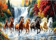 Running Horse 5D Diamond Painting Kits for Adults, Diamond Art Kits for