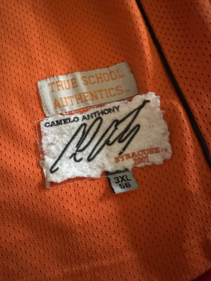 Carmelo Anthony Syracuse Jersey True School Authentics Size 3xl 56 - Image 4 of 4