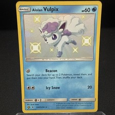 Alolan Vulpix SHINY SV8/SV94 Hidden Fates Holo Foil Rare Pokemon Card