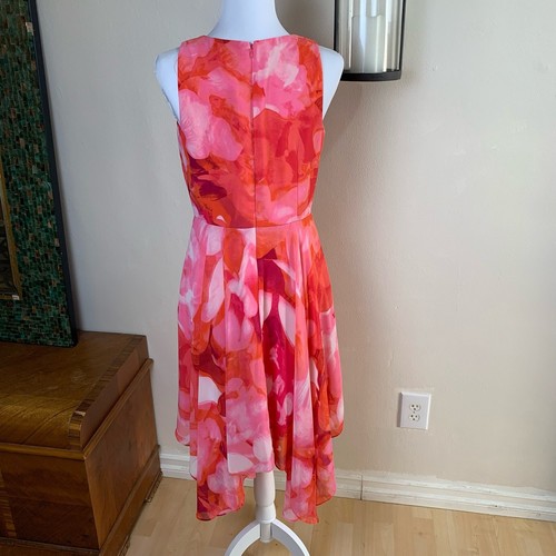 Eliza J Size 10P Petite Chiffon Floral Midi Pink Sleeveless Flowy Spring Summer - 第 5/11 張圖片