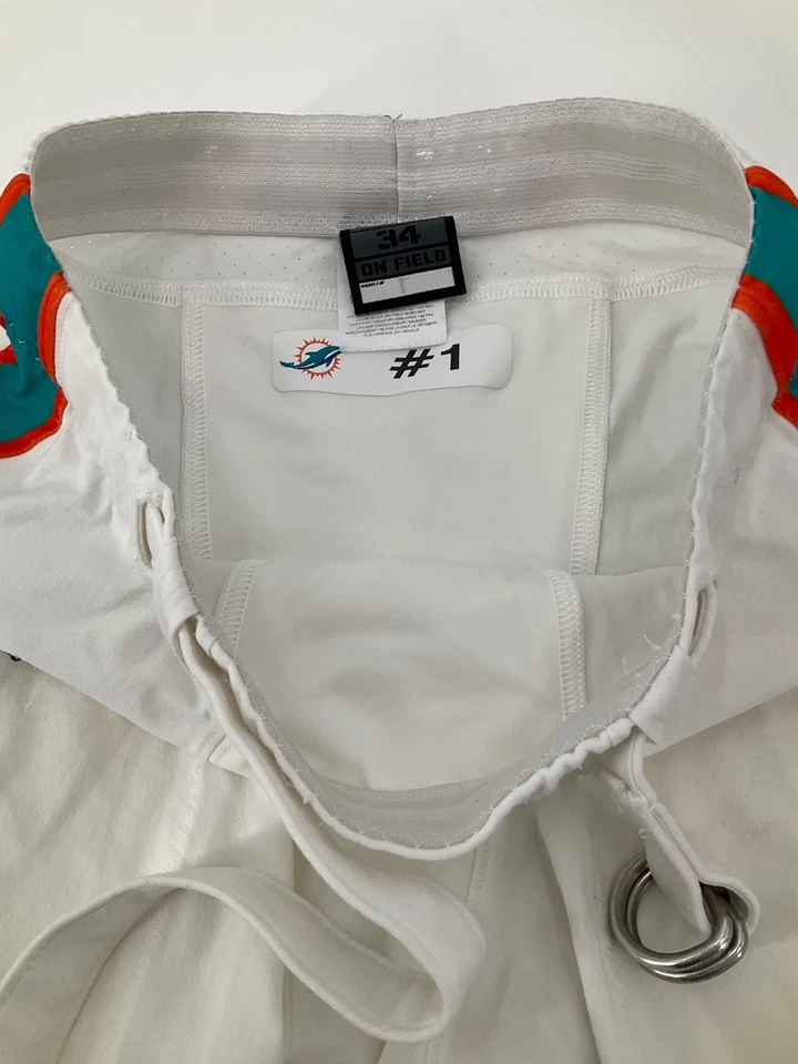 #1 迈阿密多芬斯耐克比赛使用当前裤子带腰带尺寸-34 — 第 2/4 张图片