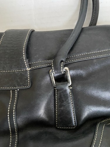Vintage Coach Hampton Soho Umhängetasche Klappe schwarz Handtasche klassisch Damen mittlere Schnalle - Bild 4 von 15