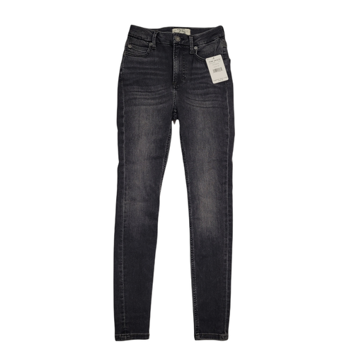 Free People Women's Montana High-Rise Skinny Jeans Black Size 25 - Picture 3 of 12