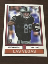 BROCK BOWERS 2024 Topps Chrome 1974 RC  Las Vegas Raiders  No. 74TF-12