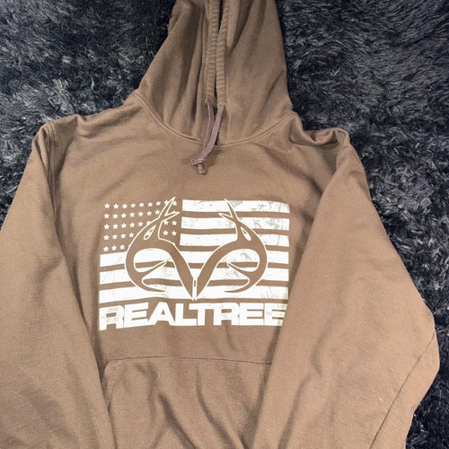 Realtree Hoodie Herren Large Camouflage Flagge Pullover Sweatshirt Jagd Outdoor - Bild 2 von 6