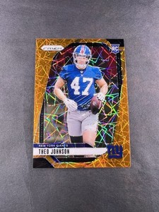 2024 Panini Prizm - Orange Lazer Prizm #390 Theo Johnson (RC)