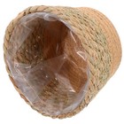 Woven Planter Basket Straw Woven Flower Basket Farmhouse Basket Flower