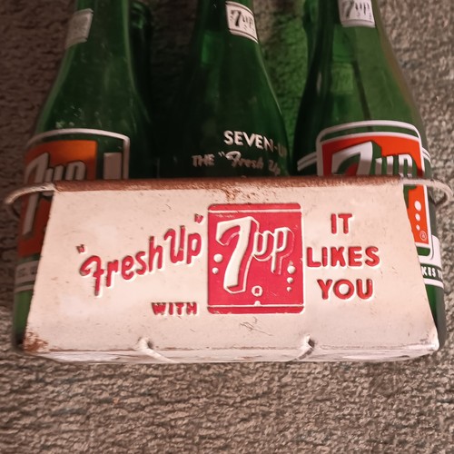 Vintage 7up Bottles And Carrier 1950 - Imagen 16 de 16