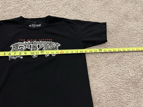 San Diego Customs Motorrad Erwachsene schwarz Grafik T-Shirt Large - Bild 6 von 8
