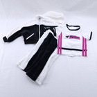 My Twinn Black & White Velvet 3 Piece Tracksuit Workout Gym Doll Clothing Set!