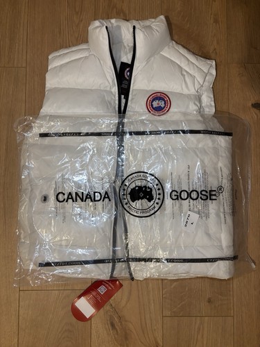 Canada Goose Weste Weiß Mit schwarzen Reißverschluss Größe L Großes Logo - Bild 7 von 7