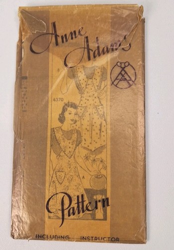 Vintage Apron Pattern 1930s-1940s Anne Adams #4370/ Size Medium - Picture 7 of 7