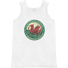 'Circular Wales Flag With Inscription' Adult Vest / Tank Top AV057040