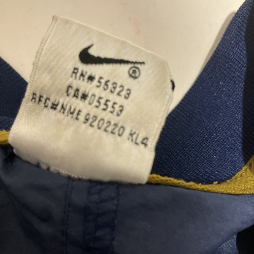 Vintage 90er Nike Pullover Herren XXL Blau Center Swoosh V-Neck Windbreaker Jacke - Bild 9 von 11