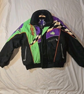 Mens Large Choko Pro Racing Jacket Orange Insulated Waterproof Reflective XL