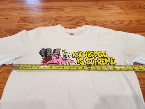 Supreme Knowledge Shirt Size S 2022 Used White S22 Knowledge is Supreme - Picture 21 of 24