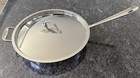 All-Clad 13" Stainless Steel Sauté Fry Skillet Pan w/ Lid & Helper Handle