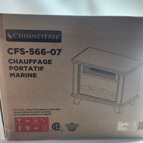 ChimneyFree Navy Electric Fireplace Heater Portable Space Heater 4600 Btu - Bild 2 von 5