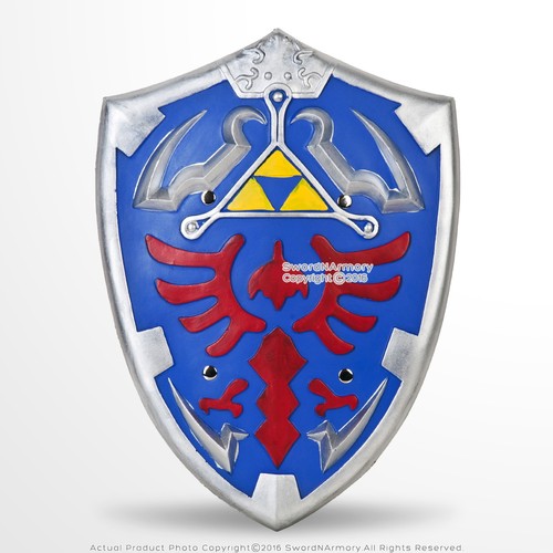 Zelda Link Shield Blue/Silver/Red/Yellow Foam Shield Cosplay LARP - Afbeelding 3 van 4