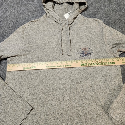 Polo Ralph Lauren Shirt Large Grey Cotton Pullover Hoodie American Flag Graphic - Picture 8 of 14