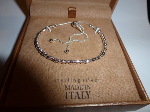 MIA FIORE MADE IN ITALY STERLING SILVER & ROSE GOLD  ADJUSTABLE SLIDE BRACELET - Bild 2 von 10