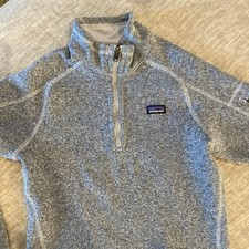 Patagonia Better Sweater Youth Girls Gray Large XL Quarter Zip 14