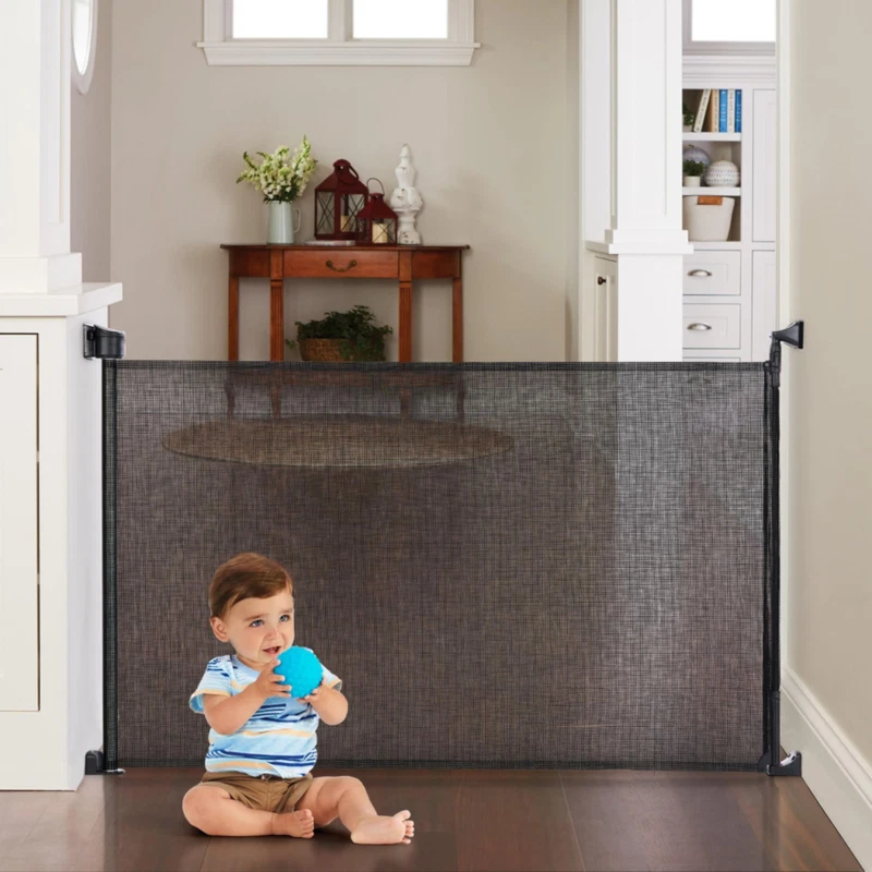 Toddleroo By North States - Retractable Fit Mesh Baby Gate Indoor Retractable