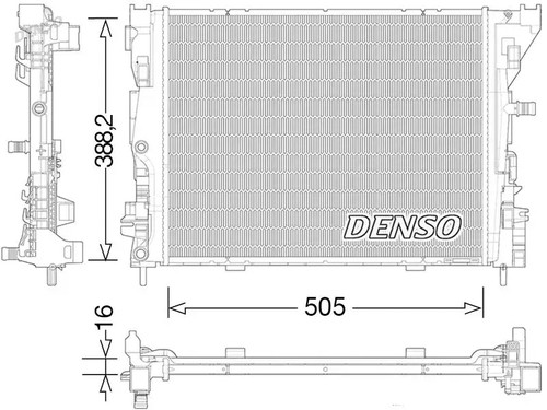 Radiador de agua DRM23035 DENSO para RENAULT ZOE